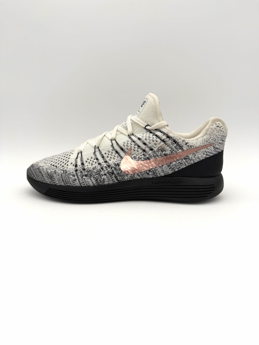 Nike Men’s Lunar Epic Low Flyknit 2 Explorer Shoes Size 11.5 White Black
